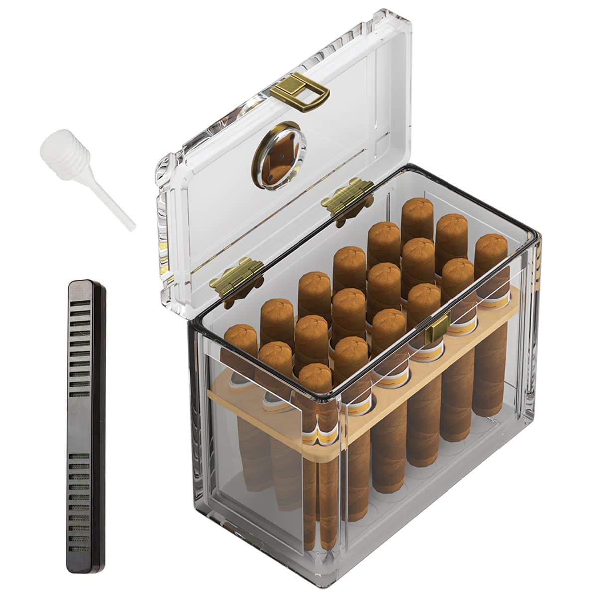Home Fragrance Maple Walnut - Umidificatore per sigari in acrilico con