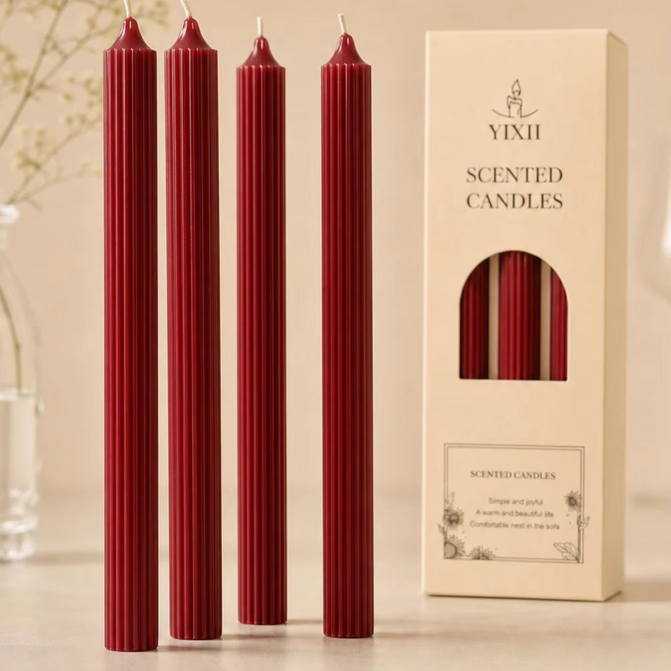 Home Fragrance No 4 - Set di 4 candele per aromaterapia