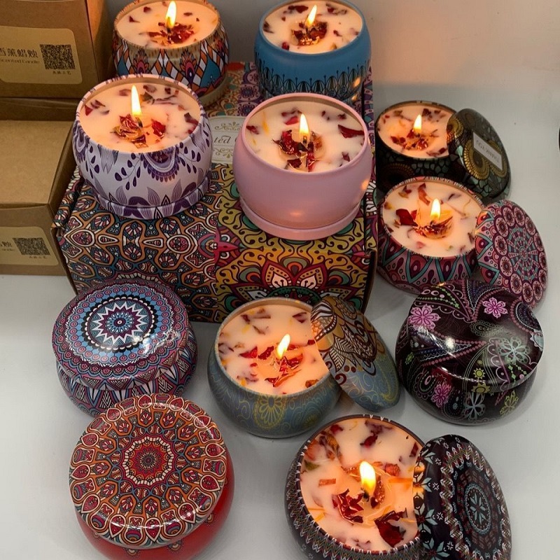 Home Fragrance Scented Candle - 1/4 Pezzi Candele Profumate Vintage in