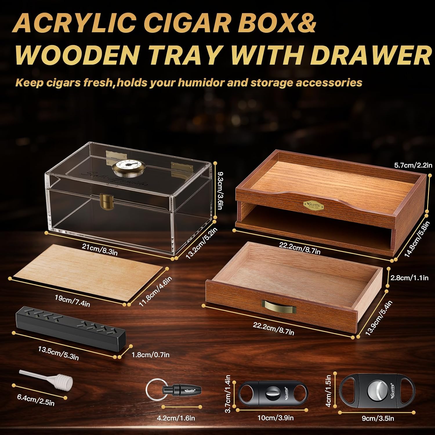 Humidor da Tavolo in Acrilico  - Home Fragrance Maple Walnut recensione e prezzo