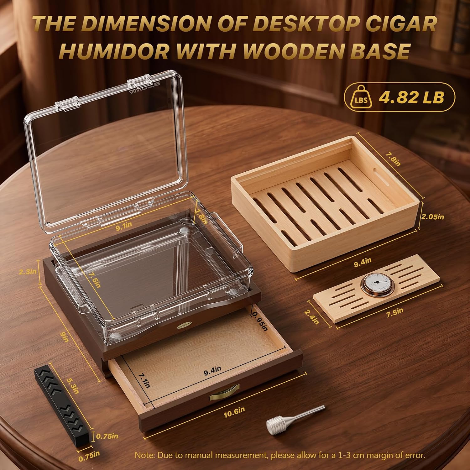 Humidor per Sigari in Acrilico - Home Fragrance Maple Walnut recensione e prezzo