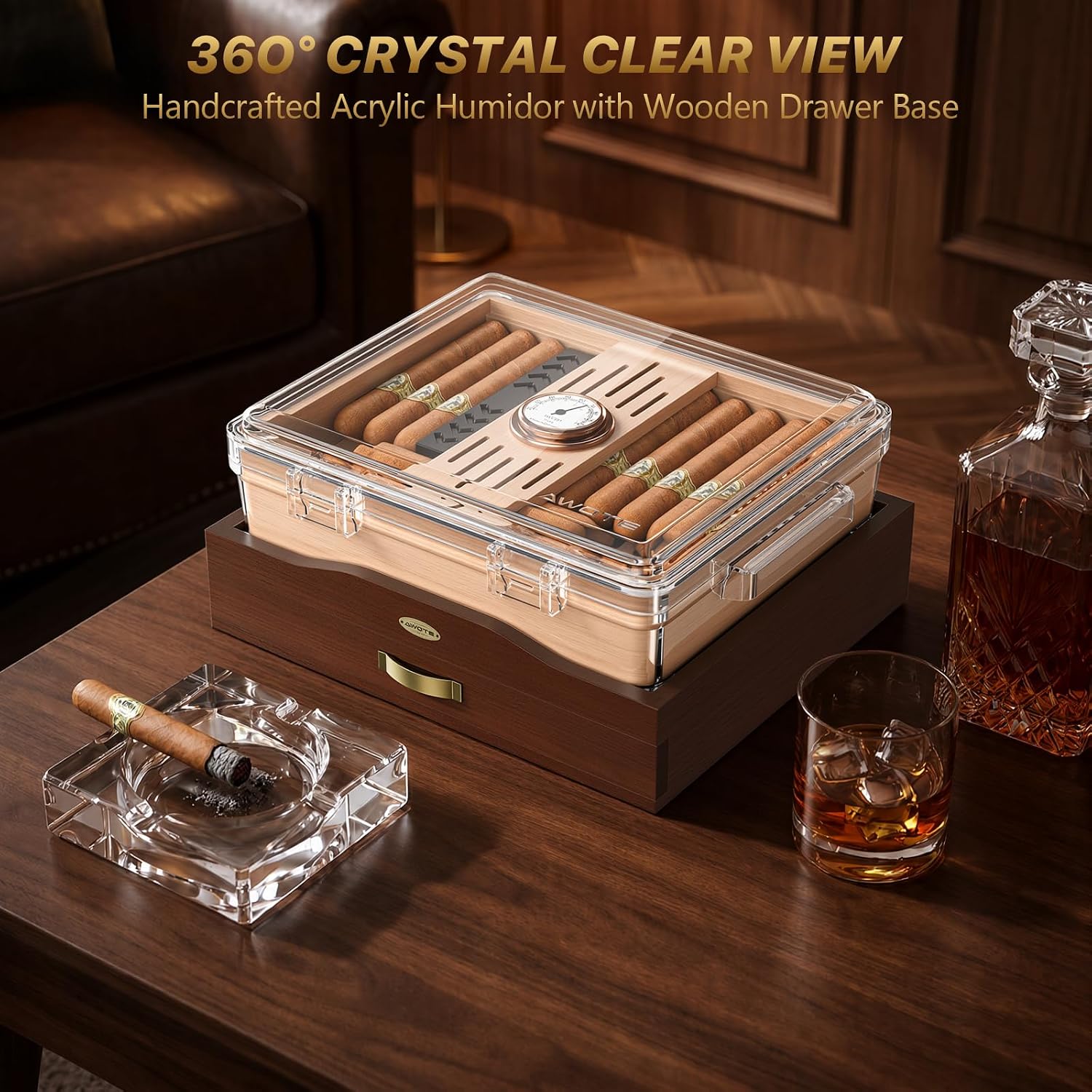 Humidor per Sigari in Acrilico - Home Fragrance Maple Walnut recensione e prezzo