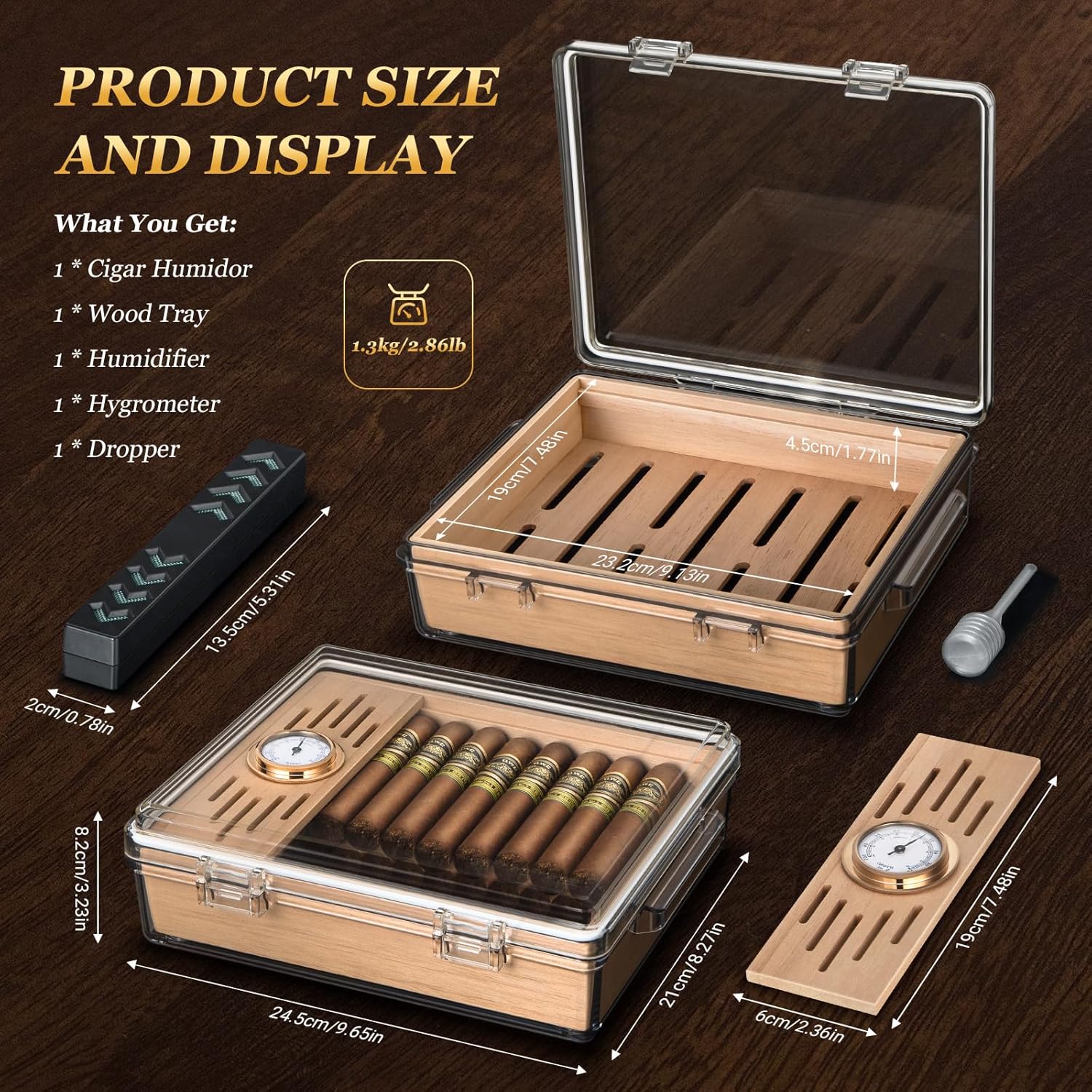 Humidor per Sigari in Acrilico - Home Fragrance Maple Walnut recensione e prezzo