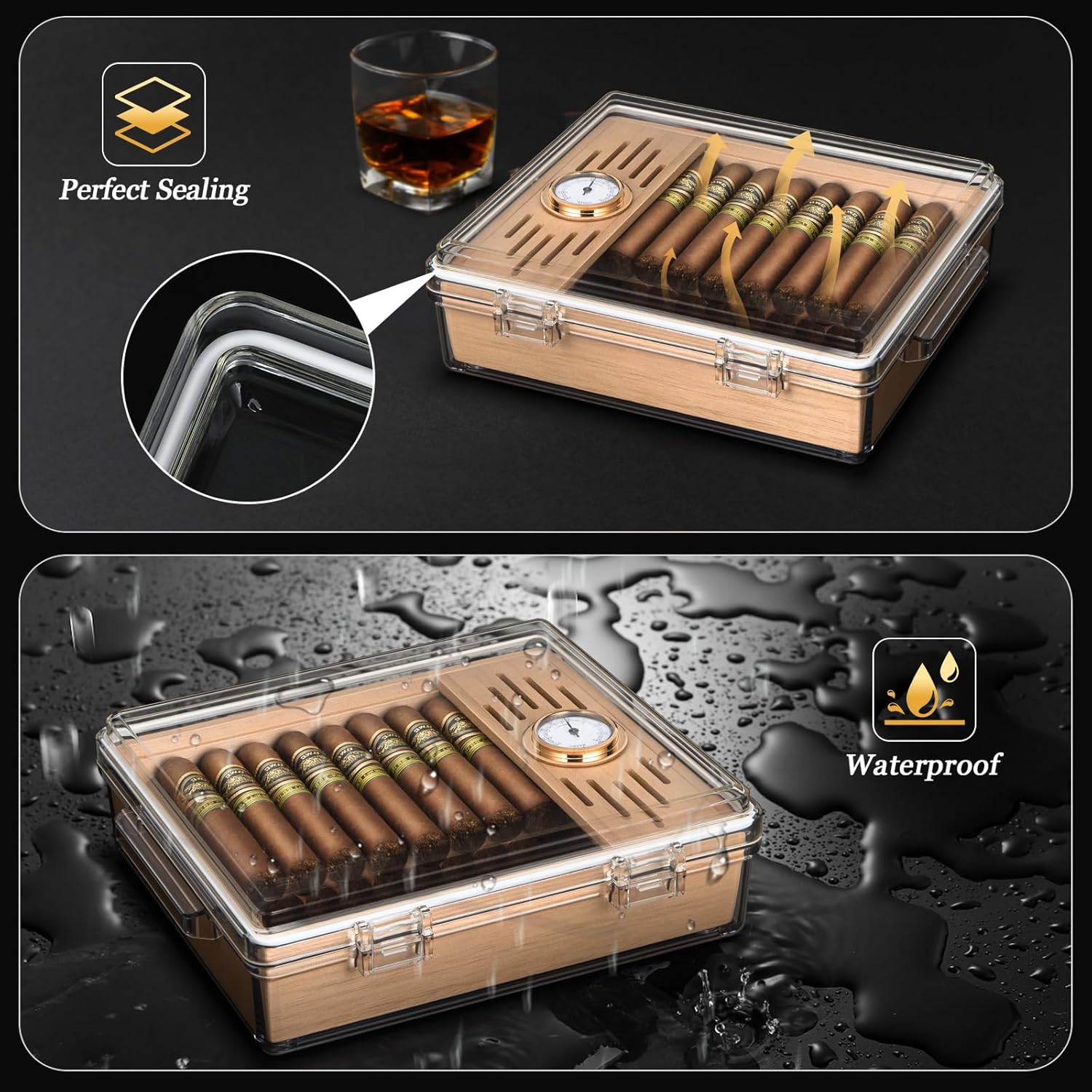Humidor per Sigari in Acrilico - Home Fragrance Maple Walnut recensione e prezzo
